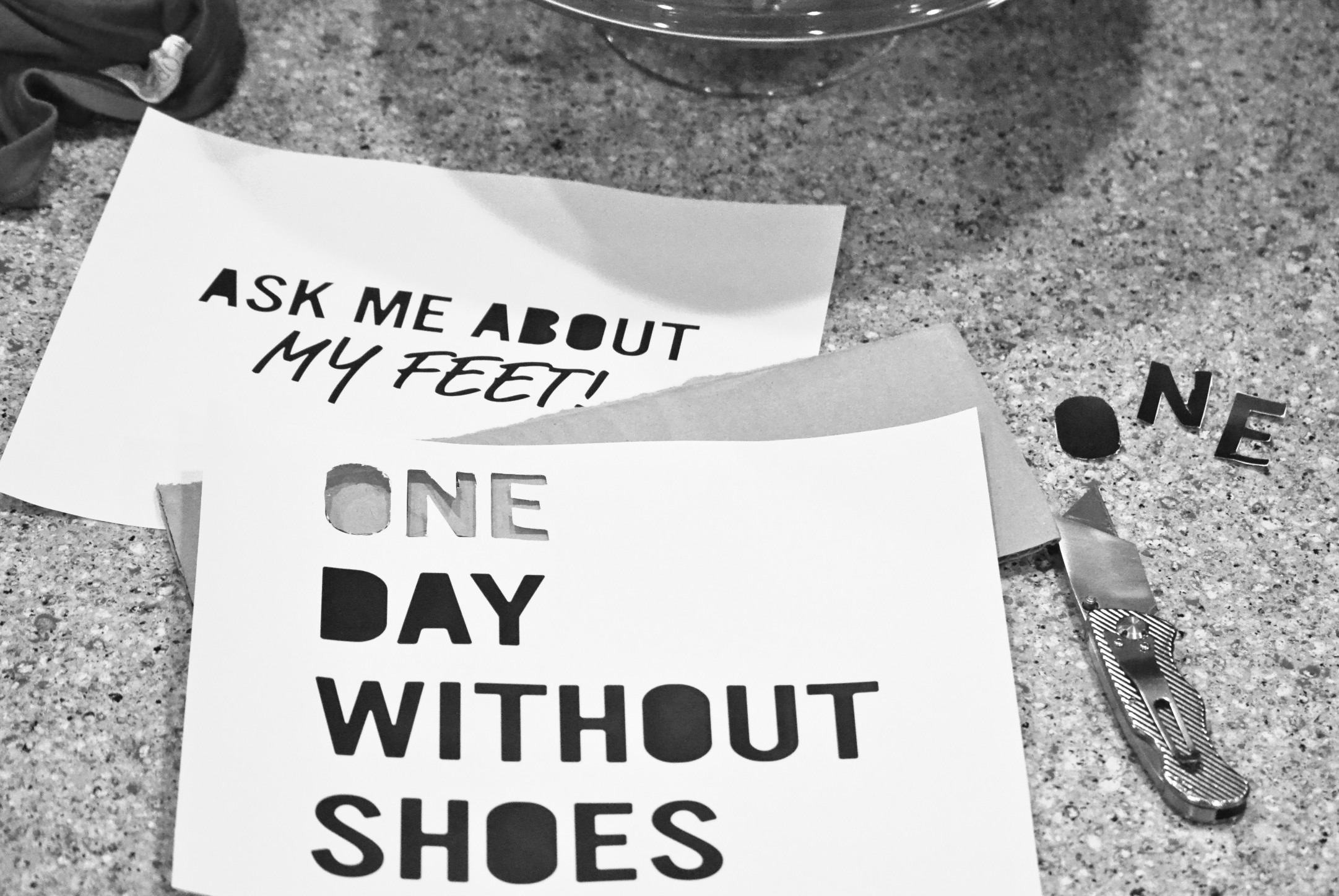 One day without shoes